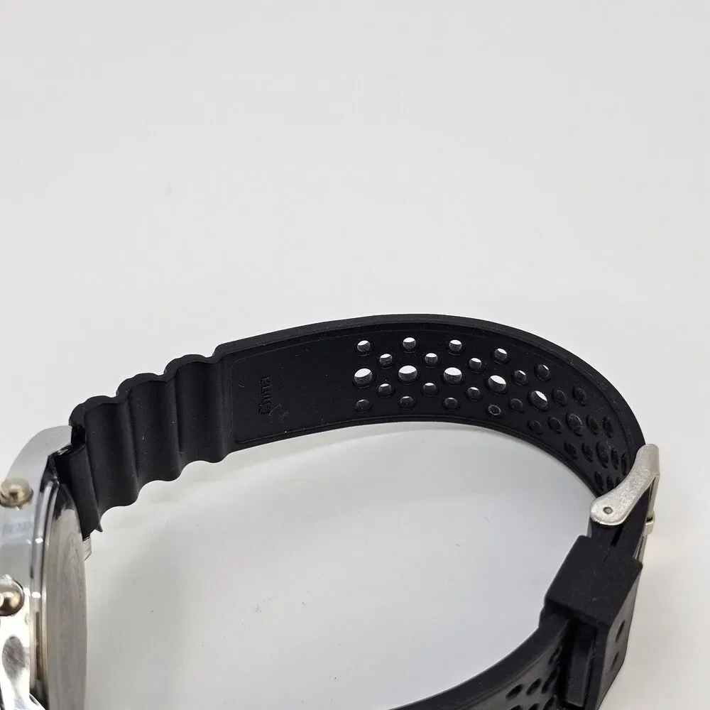 Men's‎ Digital Watch 38MM Black Plastic Band Straps New Battery